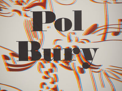 Pol BURY : Sculptures à cordes, Affiche en lithographie originale