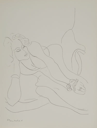 Henri MATISSE : Femme au fauteuil, Lithographie originale (vue générale) - Crédit photo : Galerie Art.Paris