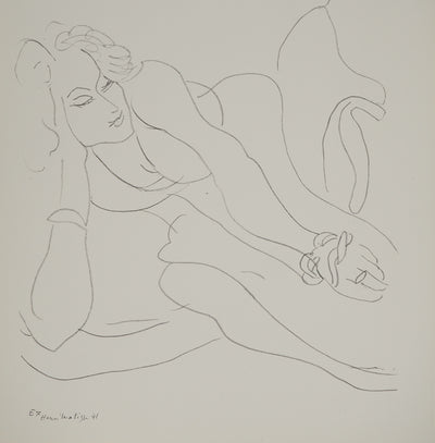 Henri MATISSE : Femme au fauteuil, Lithographie originale (photo de détail 3) - Crédit photo : Galerie Art.Paris