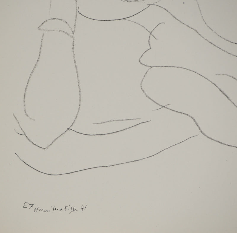 Henri MATISSE : Femme au fauteuil, Lithographie originale (photo de détail 2) - Crédit photo : Galerie Art.Paris