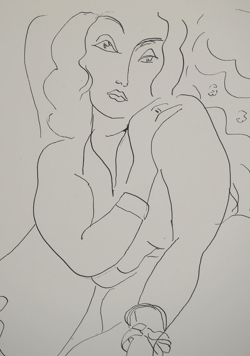 Henri MATISSE : Jeune femme pudique, Lithographie originale (photo de détail 2) - Crédit photo : Galerie Art.Paris