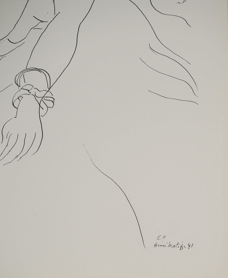 Henri MATISSE : Jeune femme pudique, Lithographie originale (photo de détail 4) - Crédit photo : Galerie Art.Paris