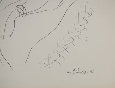 Henri MATISSE : Au salon de thé, Lithographie originale (photo de détail 2) - Crédit photo : Galerie Art.Paris