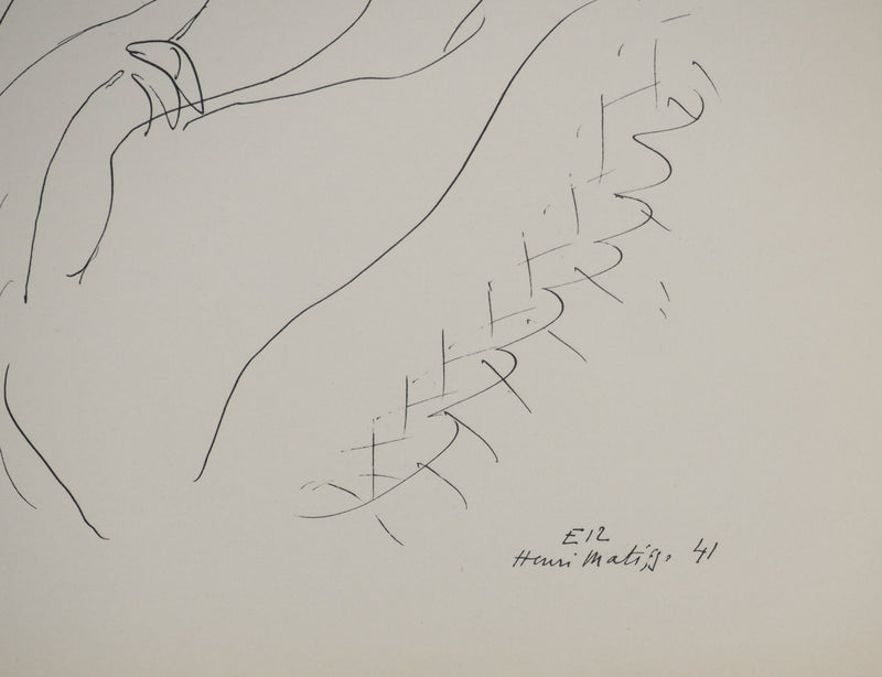 Henri MATISSE : Au salon de thé, Lithographie originale (photo de détail 2) - Crédit photo : Galerie Art.Paris