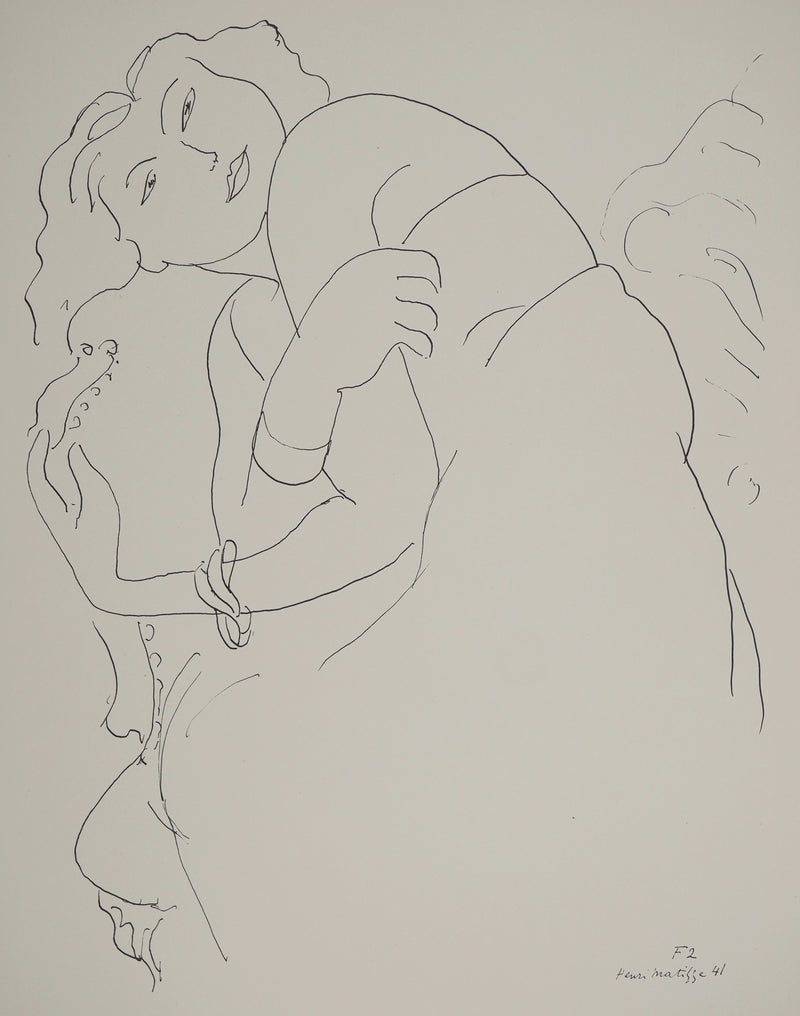 Henri MATISSE : Actrice après représentation, Lithographie originale (photo de détail 3) - Crédit photo : Galerie Art.Paris