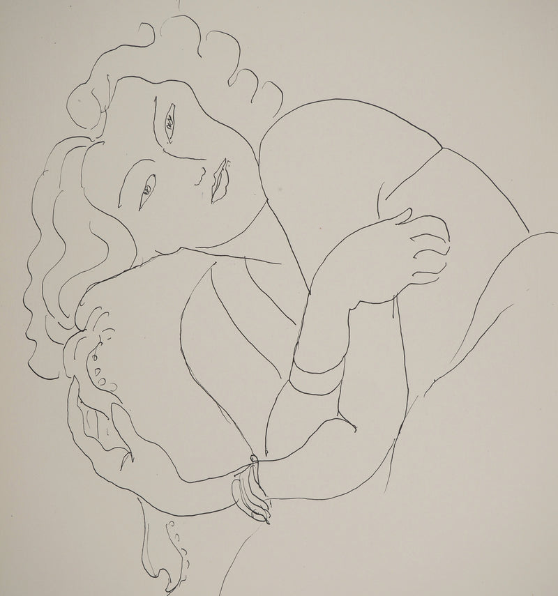 Henri MATISSE : Jeune timide aux bras croisés, Lithographie originale (photo de détail 3) - Crédit photo : Galerie Art.Paris