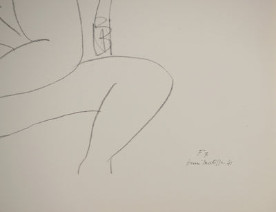 Henri MATISSE : Femme au repos, Lithographie originale (photo de détail 2) - Crédit photo : Galerie Art.Paris