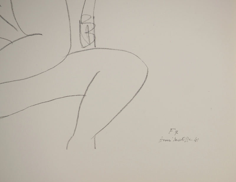 Henri MATISSE : Femme au repos, Lithographie originale (photo de détail 2) - Crédit photo : Galerie Art.Paris