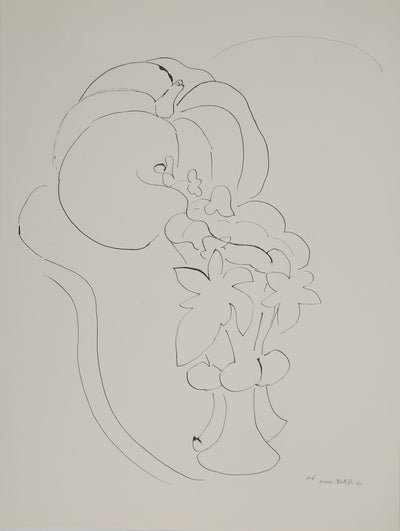 Henri MATISSE : Etude de citrouille, Lithographie originale (vue générale) - Crédit photo : Galerie Art.Paris