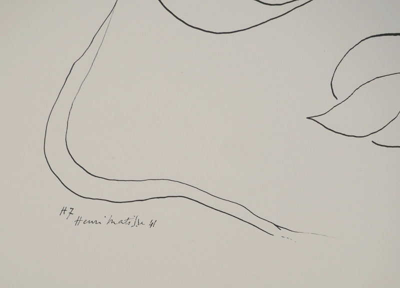 Henri MATISSE : Citrouilles et pot de fleurs, Lithographie originale (photo de détail 2) - Crédit photo : Galerie Art.Paris