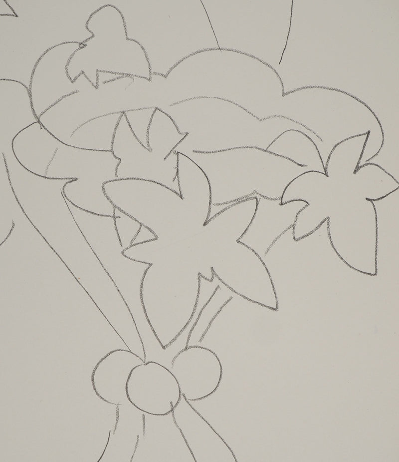 Henri MATISSE : Bouquet de fleurs et grosse citrouille, Lithographie originale (photo de détail 4) - Crédit photo : Galerie Art.Paris