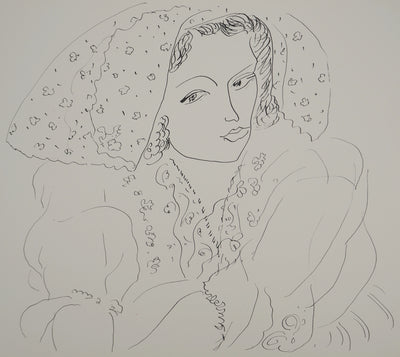 Henri MATISSE : Jeune mariée au voile, Lithographie originale (photo de détail 3) - Crédit photo : Galerie Art.Paris