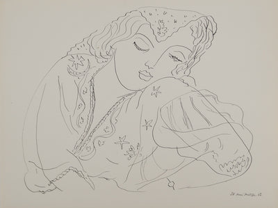 Henri MATISSE : La bohémienne assoupie, Lithographie originale (vue générale) - Crédit photo : Galerie Art.Paris