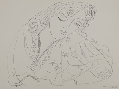 Henri MATISSE : La bohémienne assoupie, Lithographie originale (photo de détail 3) - Crédit photo : Galerie Art.Paris