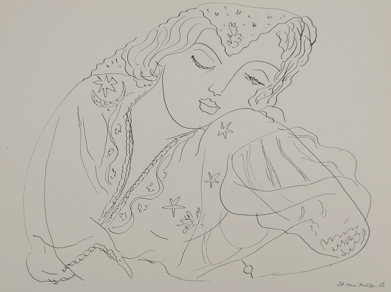 Henri MATISSE : La bohémienne assoupie, Lithographie originale (photo de détail 3) - Crédit photo : Galerie Art.Paris