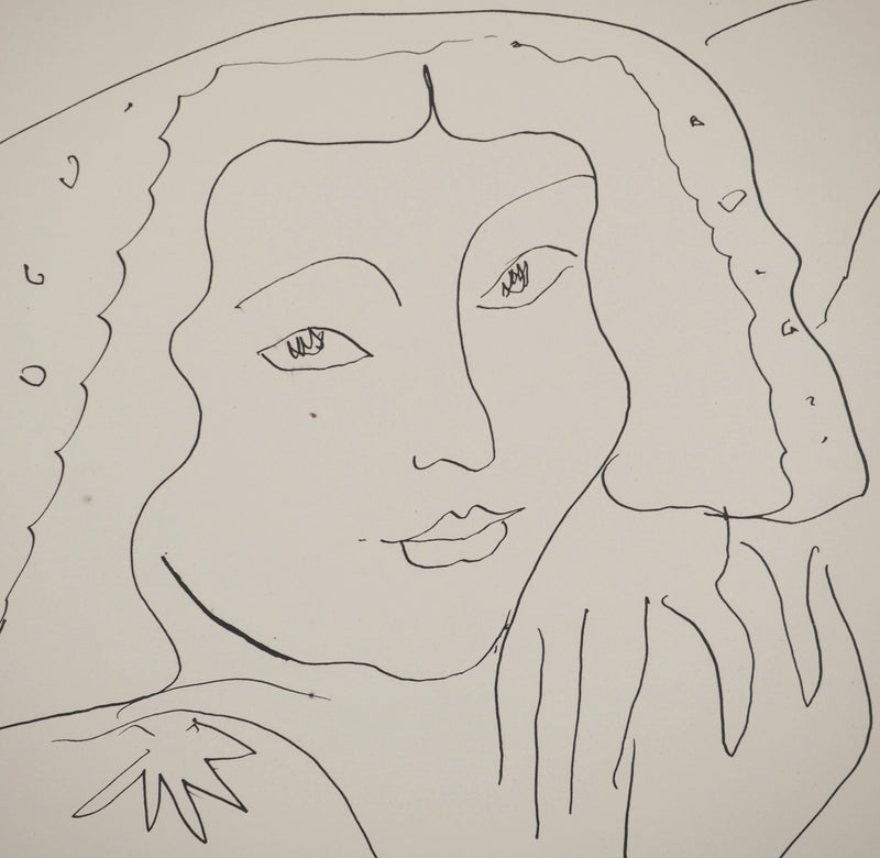 Henri MATISSE : Jeune fille à la coiffe à pois, Lithographie originale (photo de détail 4) - Crédit photo : Galerie Art.Paris