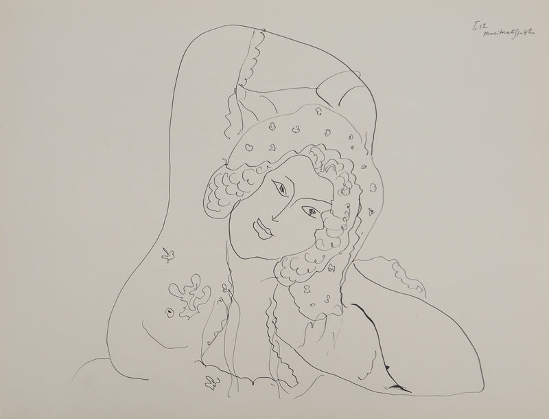 Henri MATISSE : Femme lascive, Lithographie originale (vue générale) - Crédit photo : Galerie Art.Paris