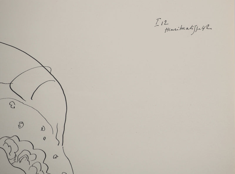 Henri MATISSE : Femme lascive, Lithographie originale (photo de détail 2) - Crédit photo : Galerie Art.Paris