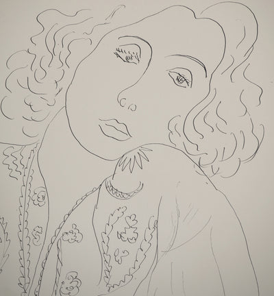 Henri MATISSE : Jeune fille à la blouse, Lithographie originale (photo de détail 4) - Crédit photo : Galerie Art.Paris