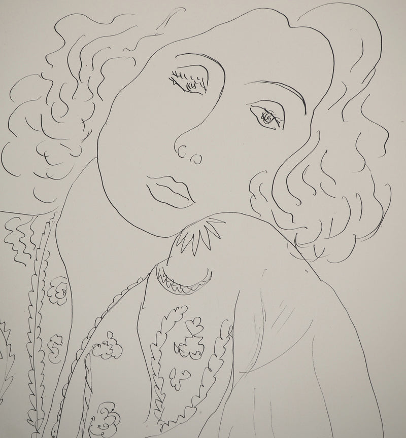 Henri MATISSE : Jeune fille à la blouse, Lithographie originale (photo de détail 4) - Crédit photo : Galerie Art.Paris