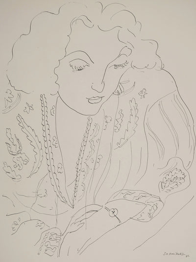 Henri MATISSE : Femme regardant sa montre, Lithographie originale (photo de détail 3) - Crédit photo : Galerie Art.Paris