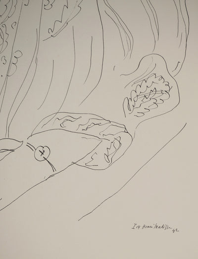 Henri MATISSE : Femme regardant sa montre, Lithographie originale (photo de détail 2) - Crédit photo : Galerie Art.Paris