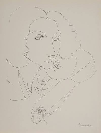 Henri MATISSE : L'attente amoureuse, Lithographie originale (vue générale) - Crédit photo : Galerie Art.Paris