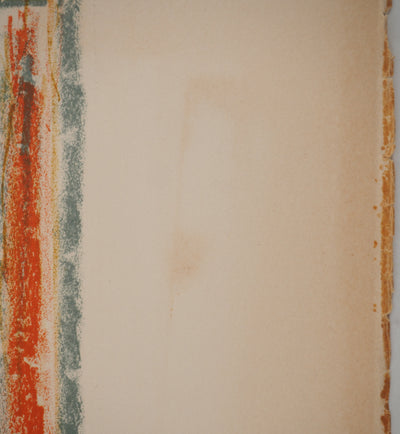 André COTTAVOZ : Le repas, Lithographie originale signée