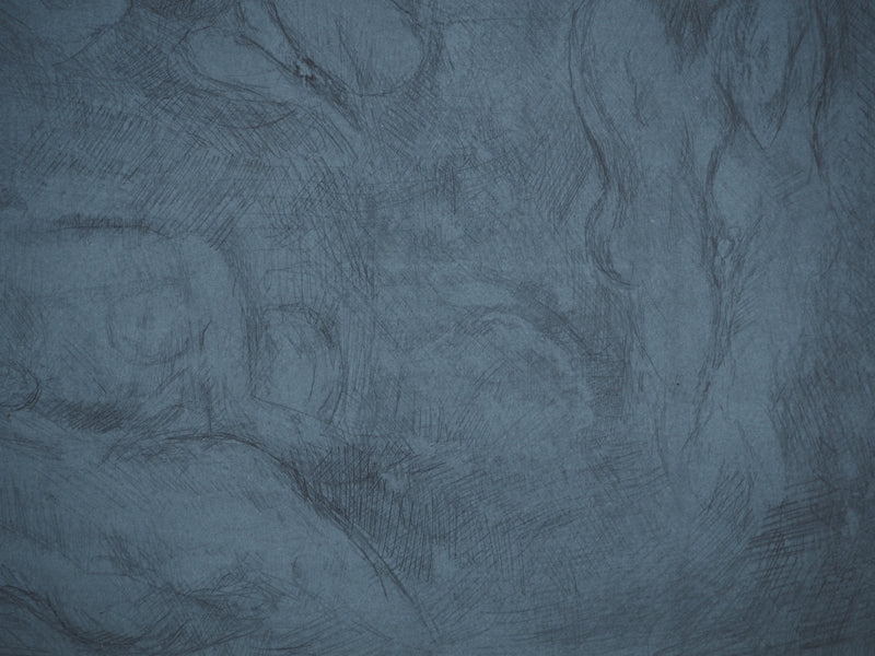 André COTTAVOZ : Corps sur fond bleu, Lithographie originale signée