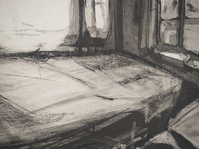 Pierre COLLIN : Intérieur noir, Gravure originale signée