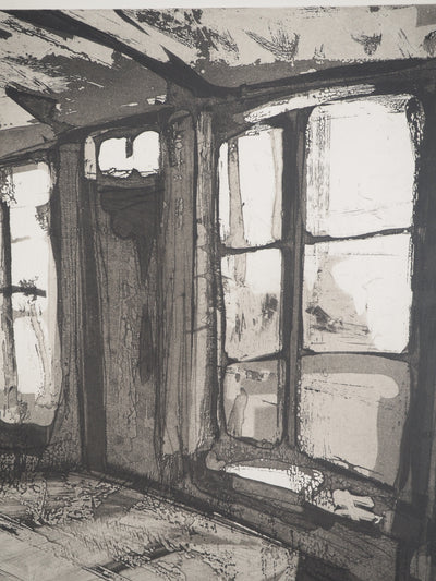 Pierre COLLIN : Intérieur noir, Gravure originale signée