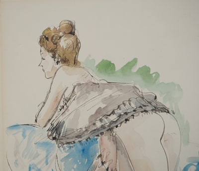 Afbr André DIGNIMONT, Charmanter Soldat, Signiertes Aquarell