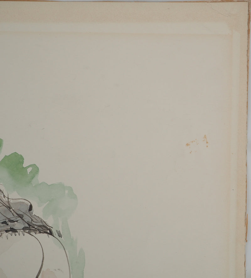 Afbr André DIGNIMONT, Charmanter Soldat, Signiertes Aquarell