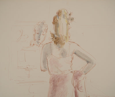 Afbr André DIGNIMONT, Charmanter Soldat, Signiertes Aquarell
