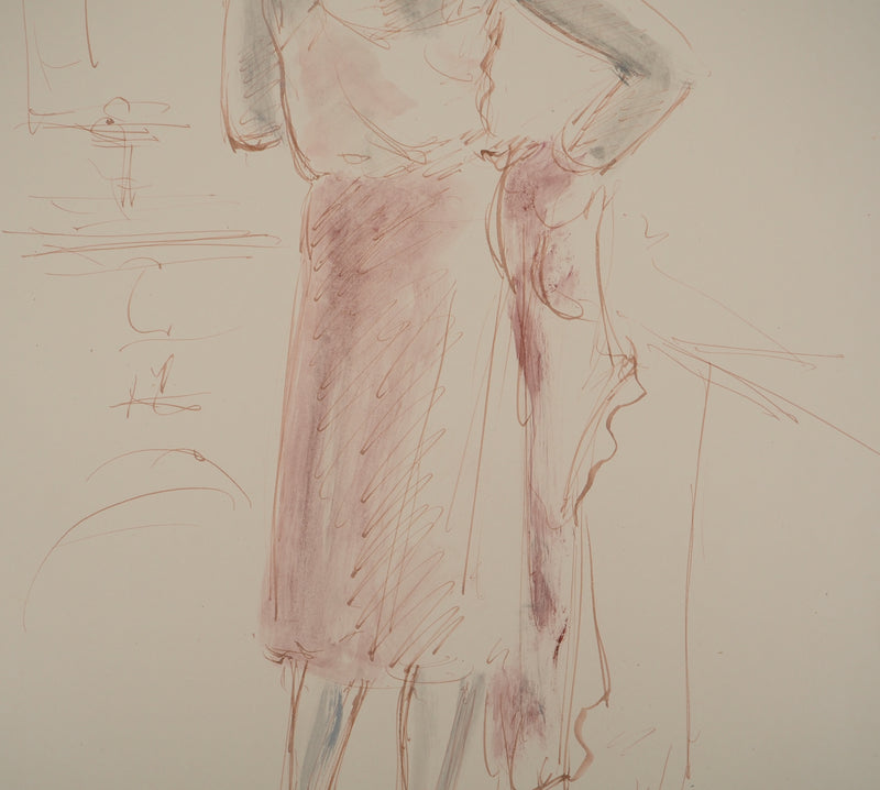 Afbr André DIGNIMONT, Charmanter Soldat, Signiertes Aquarell