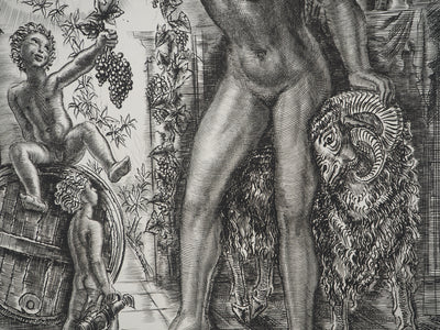 Albert DECARIS : Les vendanges, Gravure originale signée