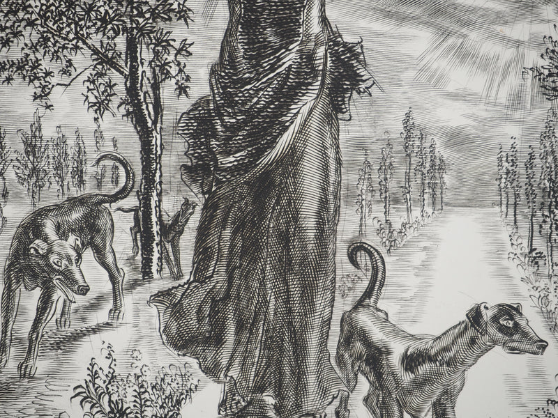 Albert DECARIS : Demeter déesse de la moisson, Gravure originale signée