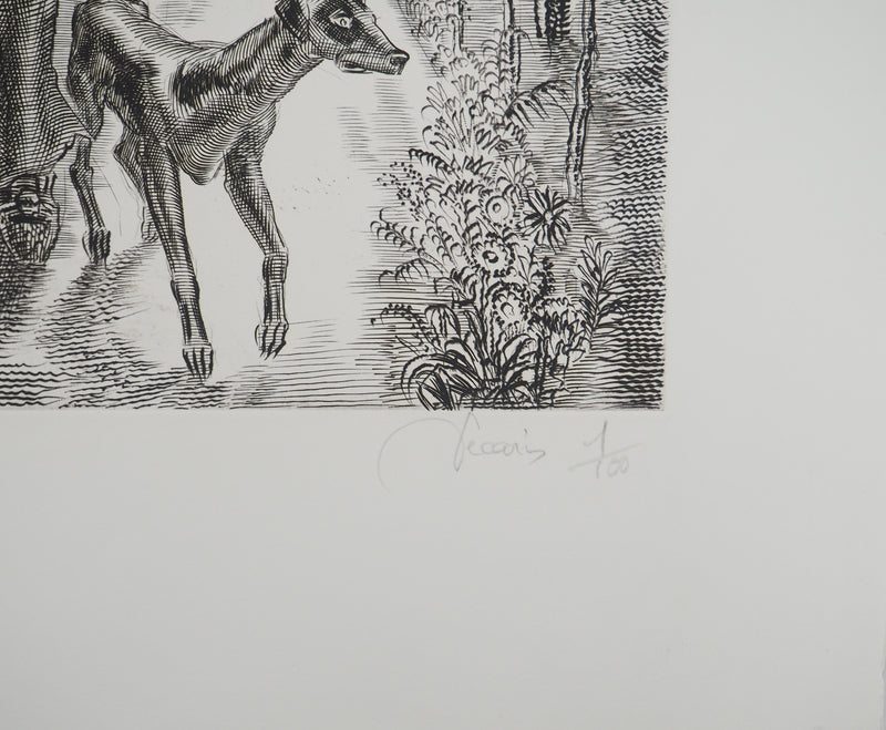 Albert DECARIS : Demeter déesse de la moisson, Gravure originale signée