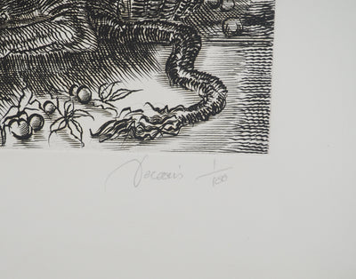 Albert DECARIS : Fécondité solaire, Gravure originale signée