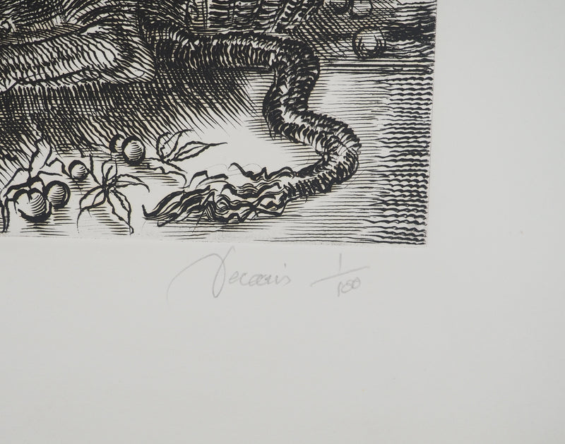 Albert DECARIS : Fécondité solaire, Gravure originale signée