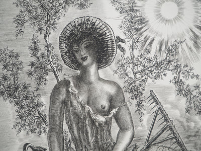 Albert DECARIS : La bergère, Gravure originale signée