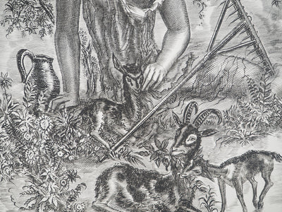 Albert DECARIS : La bergère, Gravure originale signée
