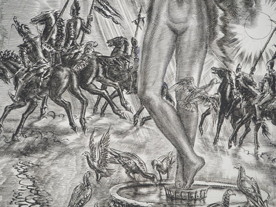 Albert DECARIS : Mars dieu de la guerre, Gravure originale signée