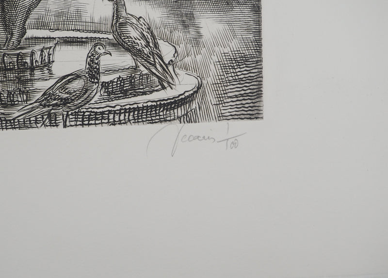 Albert DECARIS : Mars dieu de la guerre, Gravure originale signée