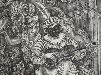 Albert DECARIS : La commedia dell'arte, Gravure originale signée