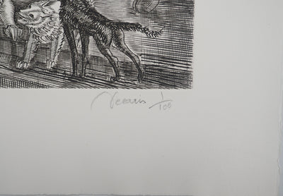 Albert DECARIS : La commedia dell'arte, Gravure originale signée
