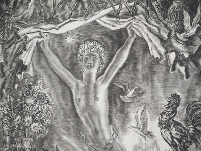 Albert DECARIS : Joie de la nouvelle année, Gravure originale signée