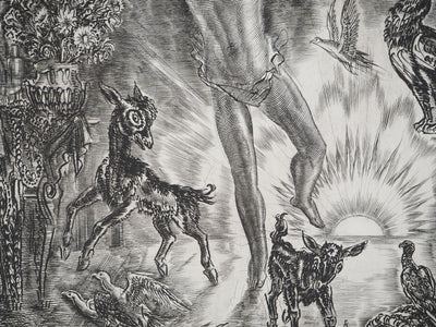 Albert DECARIS : Joie de la nouvelle année, Gravure originale signée