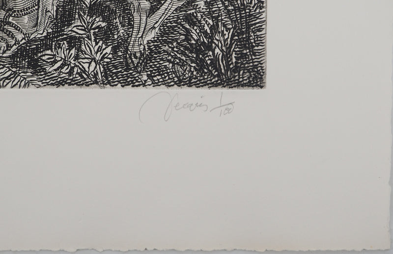 Albert DECARIS : Diane déesse de la chasse, Gravure originale signée