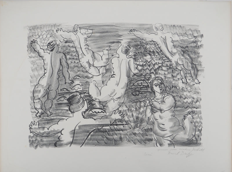 Raoul DUFY: Woman with a whimsical hat, Original lithograph